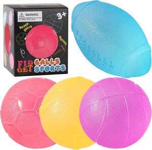 Hot Sale Sports <b>Ball</b> Maltose Squishy Toy Football Basketball Volleyball <b>Baseball</b> Rugby Ice Texture Stress Relief Fidget Toy - Product Image 1