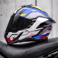 Casque de moto intégral personnalisé en gros avec Bluetooth, pack cadeau, double visière, certifié DOT, doublure en coton, casques de motocross