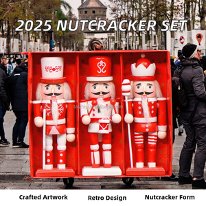 2025 Offre Spéciale <span class=keywords><strong>classique</strong></span> rouge et blanc <span class=keywords><strong>casse</strong></span>-<span class=keywords><strong>noisette</strong></span> ensemble 5 pièces MDF <span class=keywords><strong>casse</strong></span>-<span class=keywords><strong>noisette</strong></span> en bois pour la décoration de fête de noël - Product Image 2