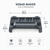 Utensilio para Hacer Brochetas de Carne, Herramienta Portátil para Kebab, Parrilla de Carbón para Exteriores, Juego de Acero Inoxidable, Fácil de Usar