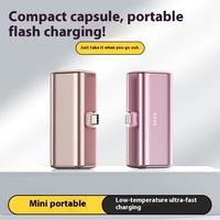 Nano 5000mAh Power Bank avec connecteur USB-C pliable intégré 22.5W Charge rapide 5000mAh Chargeur portable Power Bank