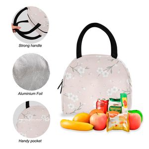 Floral Insulated <b>Lunch</b> Bag <b>Set</b> Portable Cooler Backpack Food Storage Tote for Work Picnic Travel - Product Image 4
