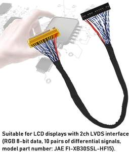 Cable LVDS de 40 pines personalizado de fábrica, conector de 50 pines, cable de pantalla LCD LVDS, ensamblaje de cable - Product Image 6