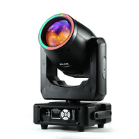 Lampu Sorot kepala bergerak, lampu sorot ke atas 230w 7r dengan cincin Halo Led 230w lampu panggung disko Dj Mini kepala bergerak