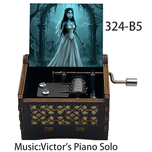 Caja Musical de Madera Vintage con Melodía del Solo de Piano de <span class=keywords><strong>la</strong></span> Película Anime Corpse Bride, Regalo de Cumpleaños para Fans, Amigos <span class=keywords><strong>y</strong></span> Familiares - Product Image 1