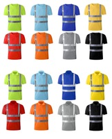 T-shirt de travail haute visibilité durable, chemise de sécurité réfléchissante, t-shirt de travail en polyester à séchage rapide, maille respirante