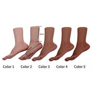 네일 아트 연습 보석 디스플레이 매니큐어를위한 높은 시뮬레이션 해골 여성 실리콘 발 모델 연습 마네킹 발 - Product Image 5