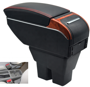 Caja de cuero PU con diseño de movimiento para coche Chevrolet, compartimento central de diseño de deslizamiento de <span class=keywords><strong>Rusia</strong></span>, color negro, con USB - Product Image 6