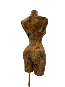Maniquí de arte de collage + Acabado de papel con patrón egipcio + Maniquíes de medio cuerpo + Maniquí femenino A04 - Product Image 2