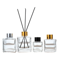 50ml 80ml 200ml diffuseur de roseau bouteille en verre bouteille d'huile de parfum bâtons de parfum bouteille de diffuseur noir pour parfum à la maison