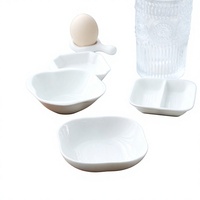 Plat à trempette personnalisé en porcelaine fine OEM ODM pour la maison, les restaurants et le hot pot