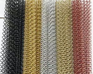 Cortina Decorativa de <span class=keywords><strong>Malla</strong></span> Metálica, <span class=keywords><strong>Malla</strong></span> de Alambre de Acero Inoxidable Personalizada para Decoración de Techos en Hoteles y Centros Comerciales, División de Espacios - Product Image 2