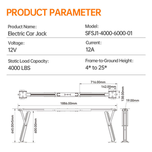 Système de stabilisation de puissance pour <span class=keywords><strong>camping</strong></span>-<span class=keywords><strong>car</strong></span> SEAFLO, capacité de charge de 4000 lb, vérin <span class=keywords><strong>électrique</strong></span> de 120 W, kit de pieds de support pour remorque, réglage de hauteur de 26 pouces - Product Image 2