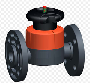 "GF PP-H 517 Diaphragm W/PP-V Flange | PTFE/EPDM DN50 <b>Socket</b> PN10 | Corros-Resist Chem/Water/Pharma - Product Image 1