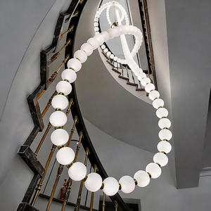 Lustre VH Factory Direct personnalisé, luxe léger, collier de perles, lampes LED créatives pour hôtel, duplex, <span class=keywords><strong>hall</strong></span>, villa - Product Image 2