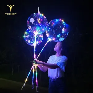 บอลลูนฮีเลียมขนาด 12 นิ้วพร้อมตกแต่งกุหลาบวันวาเลนไทน์แบบกําหนดเอง DIY และไฟ LED