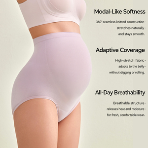 Braguitas de Maternidad de Cintura Alta <span class=keywords><strong>para</strong></span> Mujeres <span class=keywords><strong>Embarazadas</strong></span>, Ropa Interior de Embarazo Suave, Cómoda y Transpirable, Soporte <span class=keywords><strong>para</strong></span> el Vientre, Uso Durante Toda la Temporada - Product Image 1