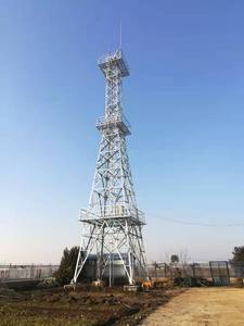 <span class=keywords><strong>Tour</strong></span> <span class=keywords><strong>d</strong></span>'<span class=keywords><strong>observation</strong></span> préfabriquée en tube <span class=keywords><strong>d</strong></span>'acier avec antenne paratonnerre à plate-forme en acier pour négliger les télécommunications - Product Image 4