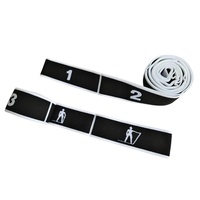 Bande d'exercice longue personnalisable avec logo couleur, plusieurs boucles, ruban d'étirement numéroté (8-12 boucles) pour la danse, le fitness, le Pilates, le yoga