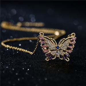 <b>butterfly</b> Pendant Necklace 10/14/18k Gold Plated Pendant With 20inches Chain - Product Image 3
