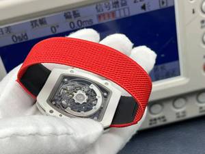Men's High-End Luxury RM67-02 Red and White Ceramic Ultra-Thin Automatic Winding Ultra-Light Business <b>Mechanical</b> <b>Watch</b> - Product Image 6
