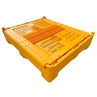Bac de stockage réutilisable en plastique grand format pour fruits et légumes, conteneur pliable en PP
