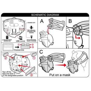 Chenhai SamToyCn pengganti suara Lion masker anak-anak interaksi mulut plastik Headgear pesta masker mainan dengan cahaya dan USB - Product Image 4