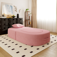 ATUNUS US Dropshipping Vorrätig Knochenloses Einzelsofa-Bett für Wohnzimmer Schlafzimmer Möbel Rosa Ovale Form Faulenzer-Sofa Couch