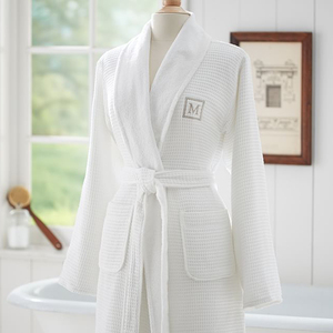 <span class=keywords><strong>Accappatoio</strong></span> di <span class=keywords><strong>Lusso</strong></span> da <span class=keywords><strong>Donna</strong></span> in Cotone 100% con Logo Ricamato, Doppio Strato Termico Traspirante ad Asciugatura Rapida, Bianco per Hotel, Primavera Estate Autunno - Product Image 2