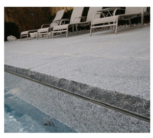 Tự Nhiên Trắng Xám <span class=keywords><strong>Granite</strong></span> Capstone Tự Nhiên Chia Cạnh Patio Bao Vây Tường Flowerbed Đối Phó Đá - Product Image 2