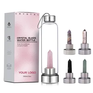 Alta qualidade natural cristal água potável garrafas e chá infusor atacado - Product Image 1