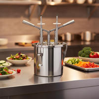 Dispenser Pemanas Saus & Selai Stainless Steel 304 Komersial Pompa Saus Donat Cream Puff
