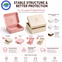 Carpeta de Cartón Corrugado para Envíos, con Logotipo Personalizado del Fabricante, Reciclable, con Diseño Floral, para Regalos, Pequeña, para Alimentos como Sushi