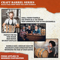 Baril de vieillissement en bambou et chêne (5 litres) avec support, bouchon et robinet, écologique, style américain, mini baril en bois pour le vieillissement du whisky