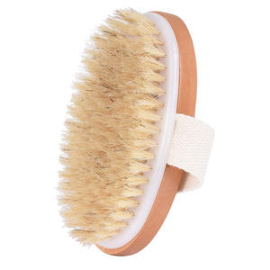 Cepillo de sisal natural con cerdas de pelo de jabalí para <span class=keywords><strong>baño</strong></span> y ducha, exfoliante para piel seca, estilo moderno, cepillo corporal SPA con mango y esponja suave - Product Image 4