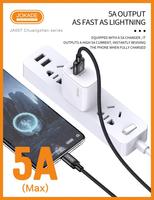 KAKUSIGA 2026 Kabel USB Tipe C Pengisian Cepat 5A 6A Kabel Pintar 3M untuk Ponsel Kabel Data Paduan Aluminium