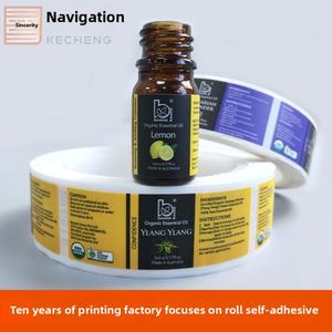 สติกเกอร์พิมพ์ลายแบบม้วนสำหรับมาสคาร่า ยาสีฟัน แชมพู ขวดน้ำมันหอมระเหย วิกผม โลโก้ ขวดแก้ว ตราสินค้า - Product Image 5