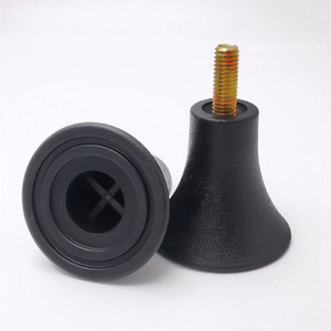 <b>Adjustable</b> Furniture <b>Legs</b> Flared Feet Black Rubber With Screws For Cabinet Bed <b>Table</b> - Product Image 2