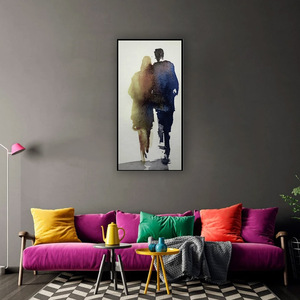 Cuadro Decorativo Abstracto enmarcado en PS con Acuarela <span class=keywords><strong>de</strong></span> <span class=keywords><strong>Pareja</strong></span>, Pintura Moderna y Romántica <span class=keywords><strong>para</strong></span> Decoración del Hogar, <span class=keywords><strong>para</strong></span> Sala <span class=keywords><strong>de</strong></span> Estar o Dormitorio - Product Image 1