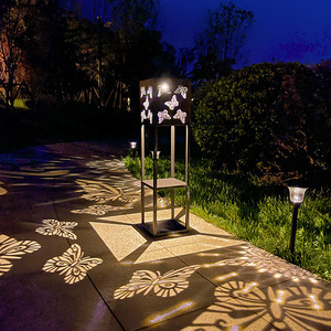 Lampe de projection solaire papillon étanche pour jardin, extérieur, paysage, cour, villa, terrasse 80cm - Product Image 1