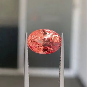 Saphir Padparadscha créé en laboratoire, taille ovale, pierre précieuse en vrac, à changement de couleur orange AAA+, très demandé - Product Image 1