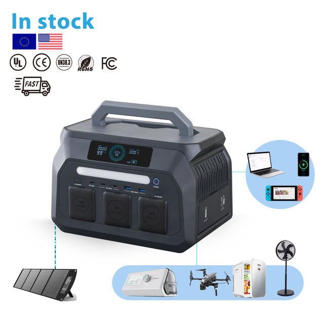 Portable Power Station 800W 2400W Solar Generator Lithium Battery Backup for Outdoor Camping Emergency Home Use