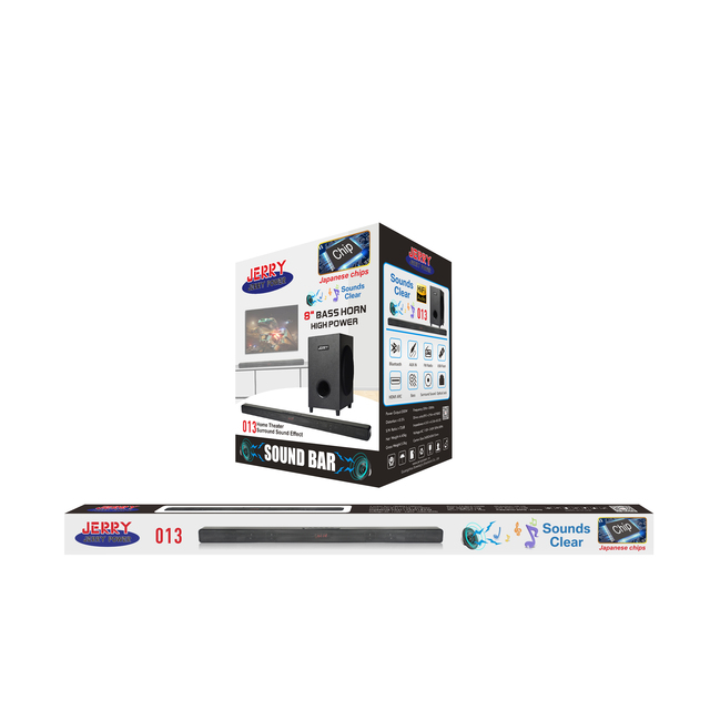 Factory Direct TV Sound Bar 2.1 Channel 180W Black Wood & Plastic Wireless Home Theater System for JR-013