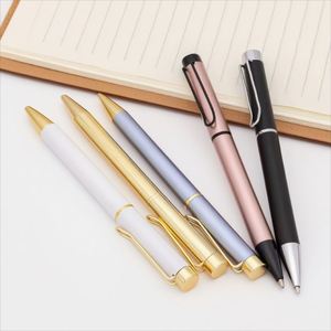 Stylo bille métallique personnalisable multicolore ultra-mince de 1,0 mm pour le bureau, avec logo personnalisable, idéal comme cadeau, stylo roller - Product Image 3