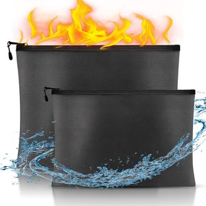 Small Size Fireproof and Waterproof Zipper Bags for Money and Files Made of Fiberglass for Organizing File <b>Folders</b> - Product Image 1
