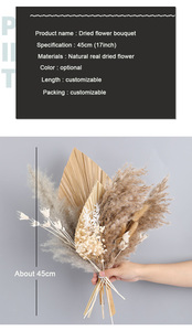 Hot seller boho décor <span class=keywords><strong>bouquet</strong></span> de <span class=keywords><strong>fleurs</strong></span> sèches pampa pour la décoration de mariage - Product Image 6
