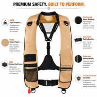 Gilet gonflable manuel/automatique Kairas Mq-d03, séchage rapide, matériau en mousse imperméable, cartouche de gaz CO2 33g pour la pêche