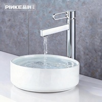 Robinet de lavabo mural de luxe minimaliste à eau froide, monocommande, finition chromée, en laiton, pour salle de bain – Meilleures ventes
