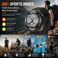 ODM OEM für KC82 Outdoor Smartwatch GPS Herzfrequenzmesser Fitness Schlaftracker Unisex IPS IP68 Wasserdicht 5-10 Tage