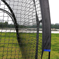 Cage de frappe portable OEM pour baseball/softball avec filet et machine à lancer, dotée d'une tige en fibre de verre et d'une cage extensible